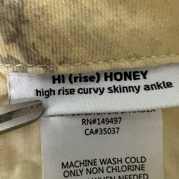 Joes Jeans Womens Hi Rise Honey Jeans Curvy Skinny Ankle Yellow Snake size 28 - Picture 8 of 12